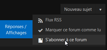 S'abonner à un forum spécifique S'abonner à un forum spécifique